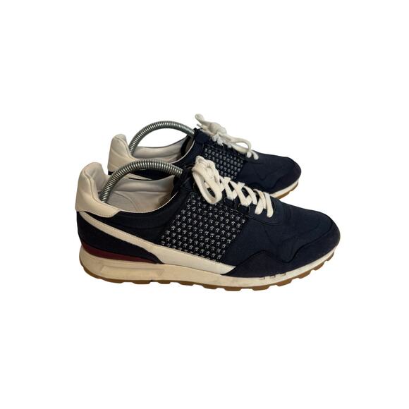 Zara Man Navy Burgundy Trainers Tennis Shoes Mens Size EU 43 (US 10) - Picture 1 of 6